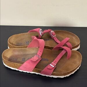 Birkenstock Mayari Soft Footbed Nubuck Leather Sandals size eu40 L9 M7